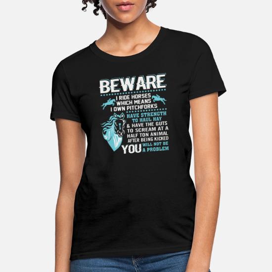Funny Horse Shirt Horse Lover Beware I 